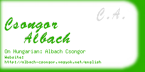 csongor albach business card